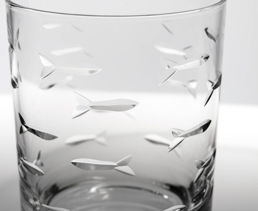 School of Fish Double Old Fashioned Glass 13oz: Case of 4