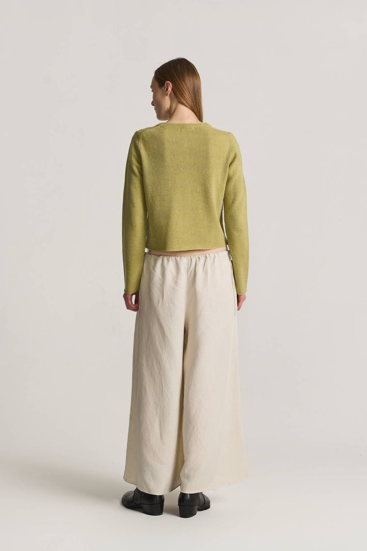 The Molly Cardigan | Lightweight Cropped Cardigan: LIGHT BLUE / LARGE