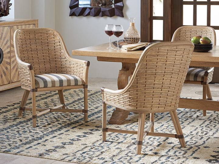 Los Altos - Keeling Woven Arm Chair - Light Brown