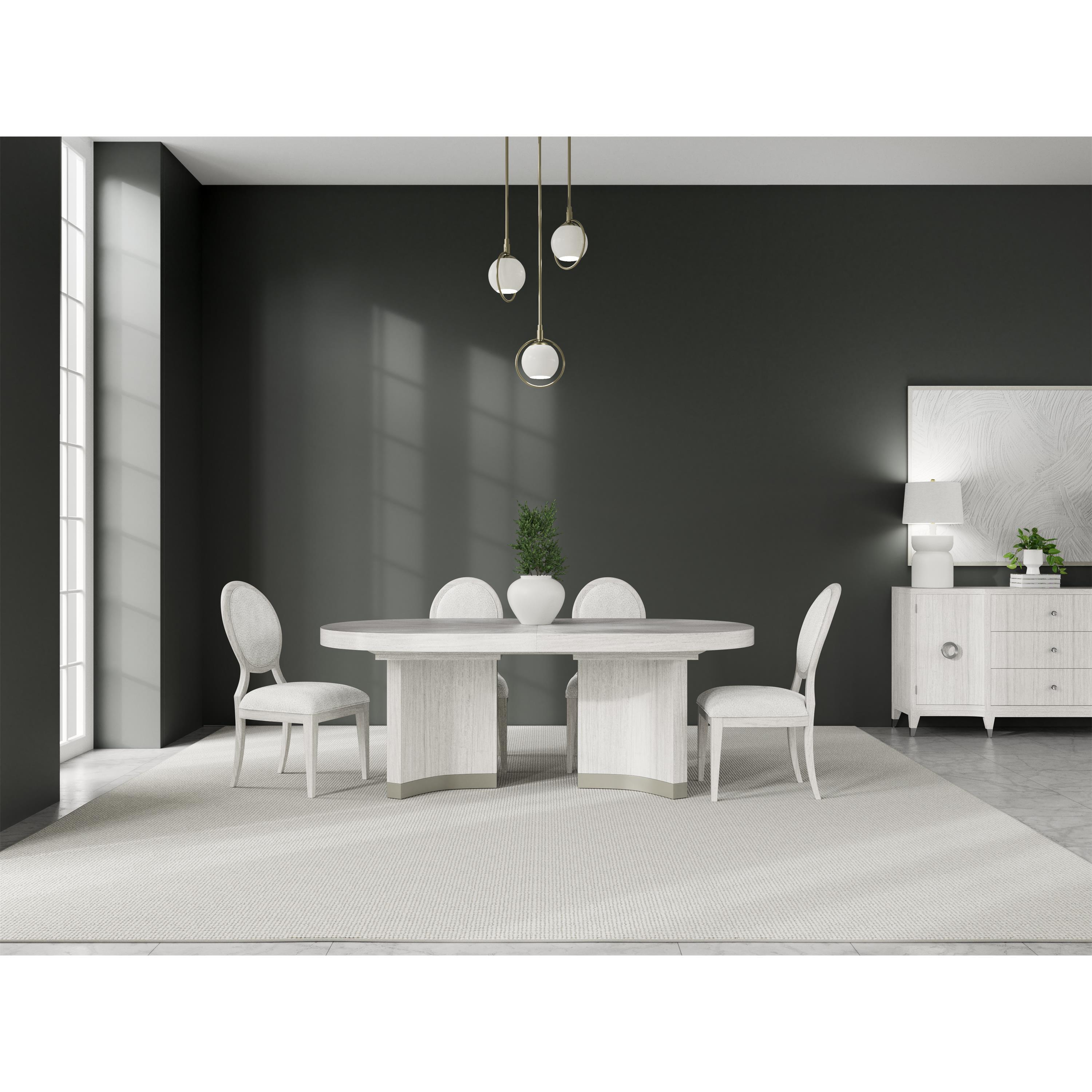 Hepburn - Oval Back Upholstered Side Chair (Set of 2) - White