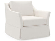 Madison - Skirted Swivel Chair, Special Order - White