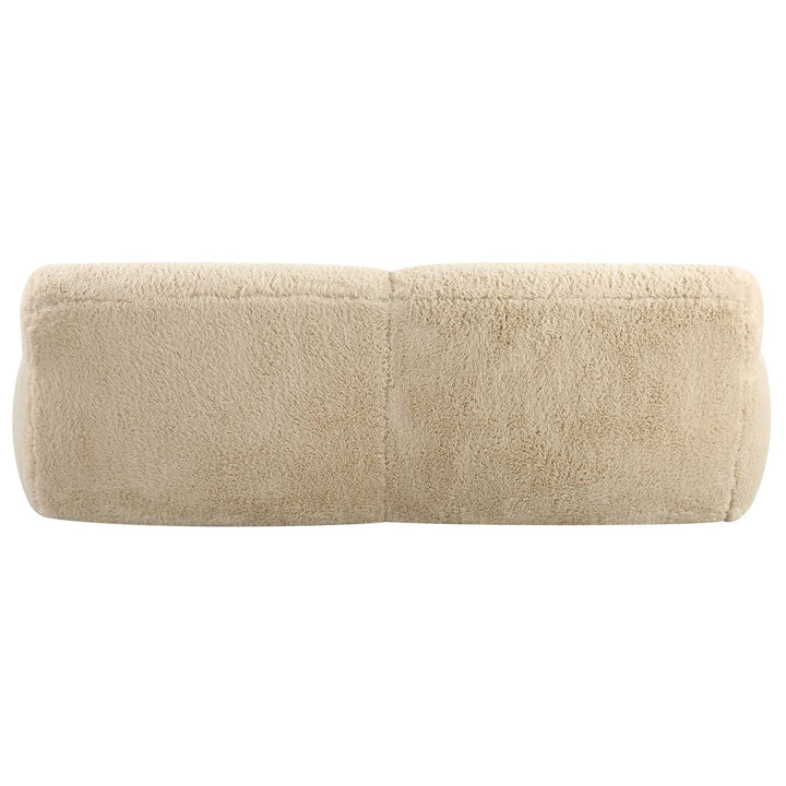 Abide - Rounded Sheepskin Sofa - Beige