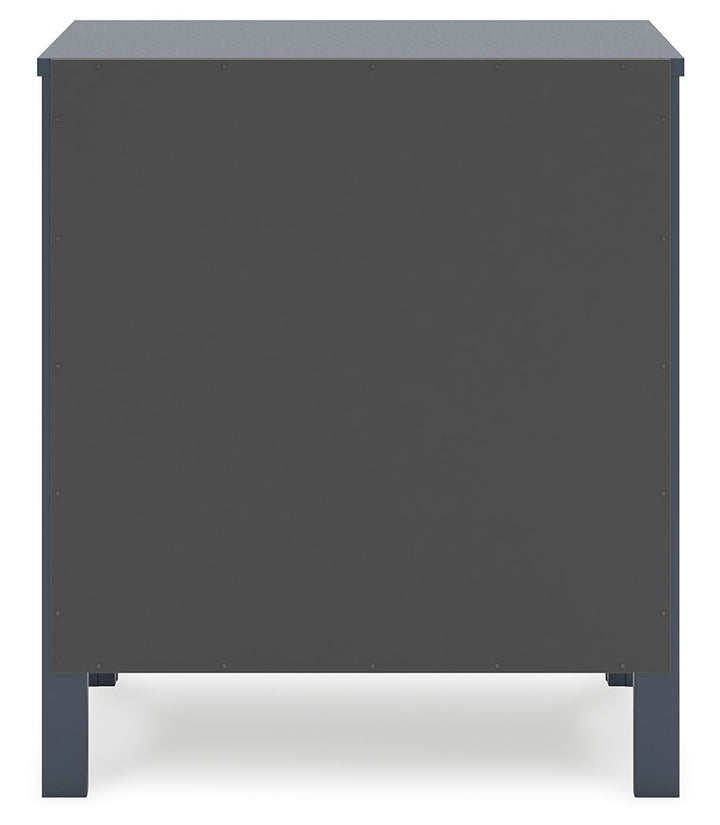 Simmenfort - Navy Blue - Two Drawer Night Stand