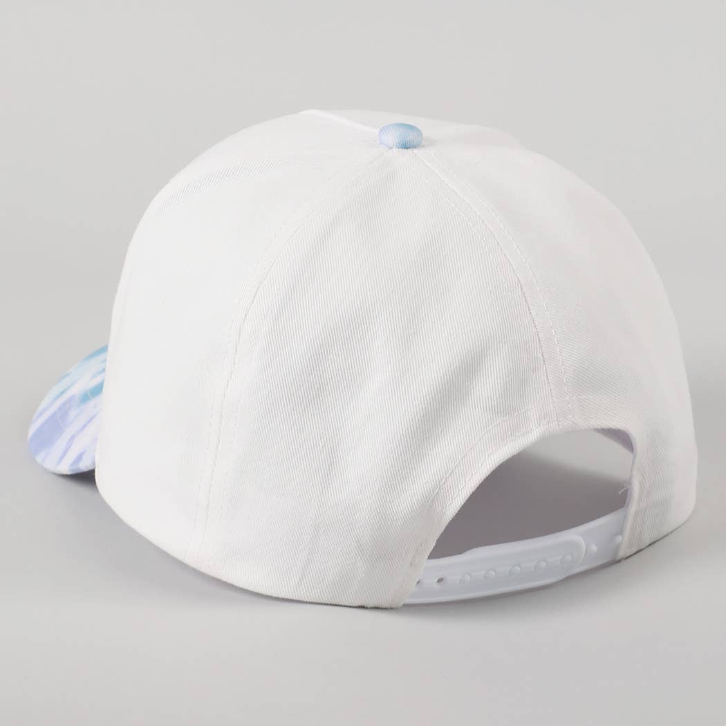 SALTY BEACH Embroidery Tie Dye Pattern Trucker Hat
