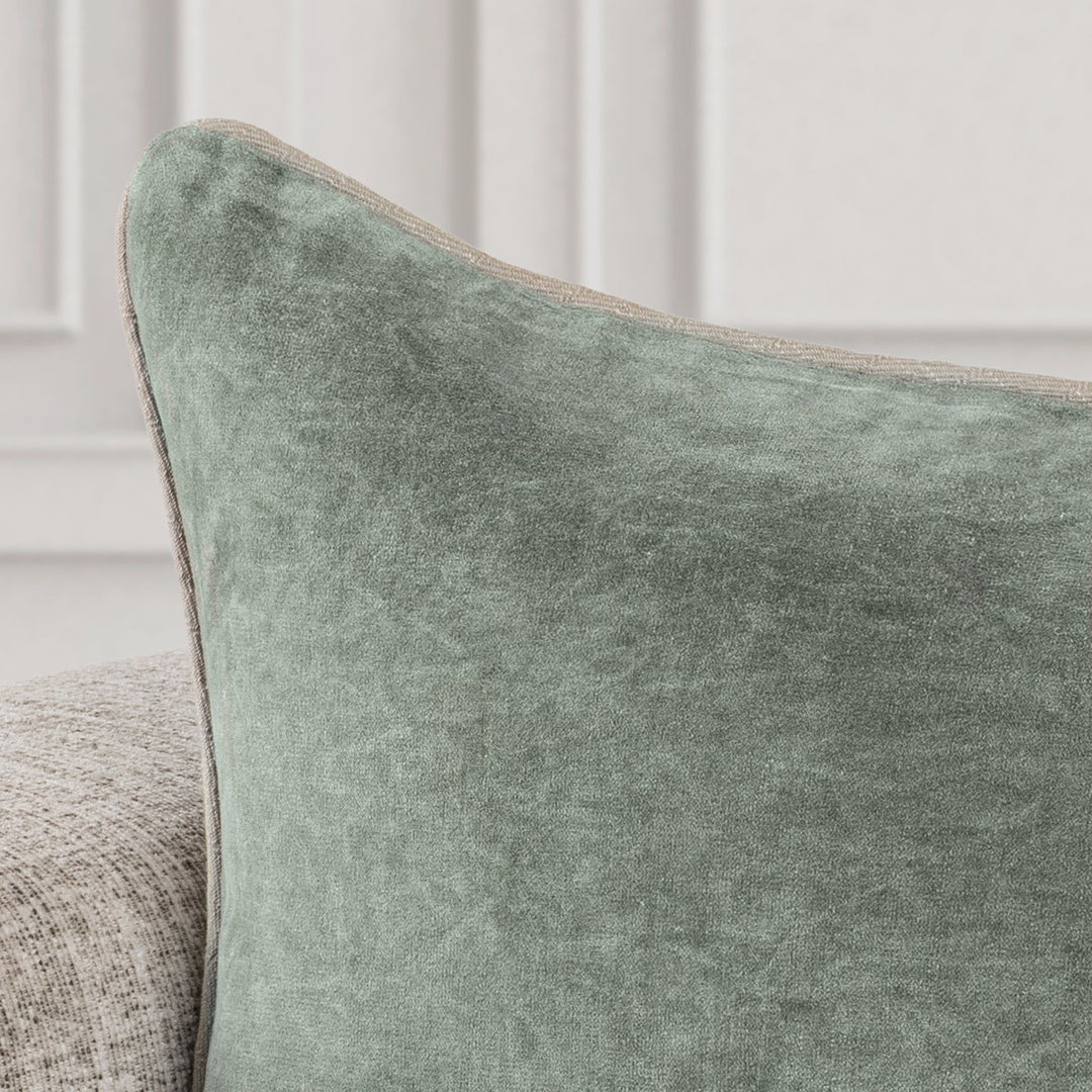 Heirloom - 16" x 36" SLD Velvet Pillow - Bay Green