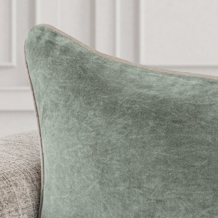 Heirloom - 16" x 36" SLD Velvet Pillow - Bay Green
