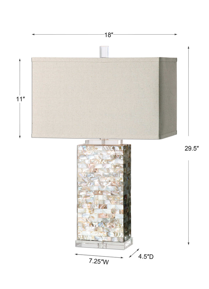 Aden - Capiz Shell Lamp - Beige