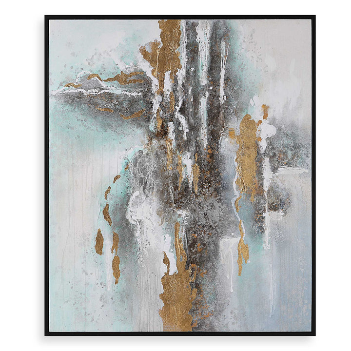 Mountain Mist - Hand Painted Canvas - Gray