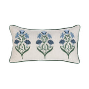 Belcourt - 14" x 26" Floral Pillow - Floral Natural / Blue