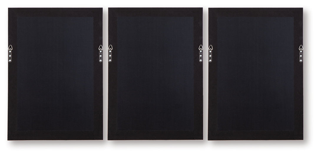 Honslow - Brown / Black / White - Wall Art Set (Set of 3)