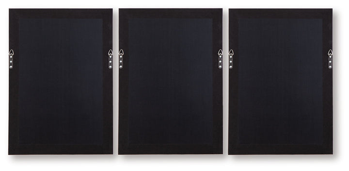 Honslow - Brown / Black / White - Wall Art Set (Set of 3)