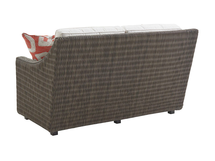 Cypress Point Ocean Terrace - Loveseat - Dark Gray / White
