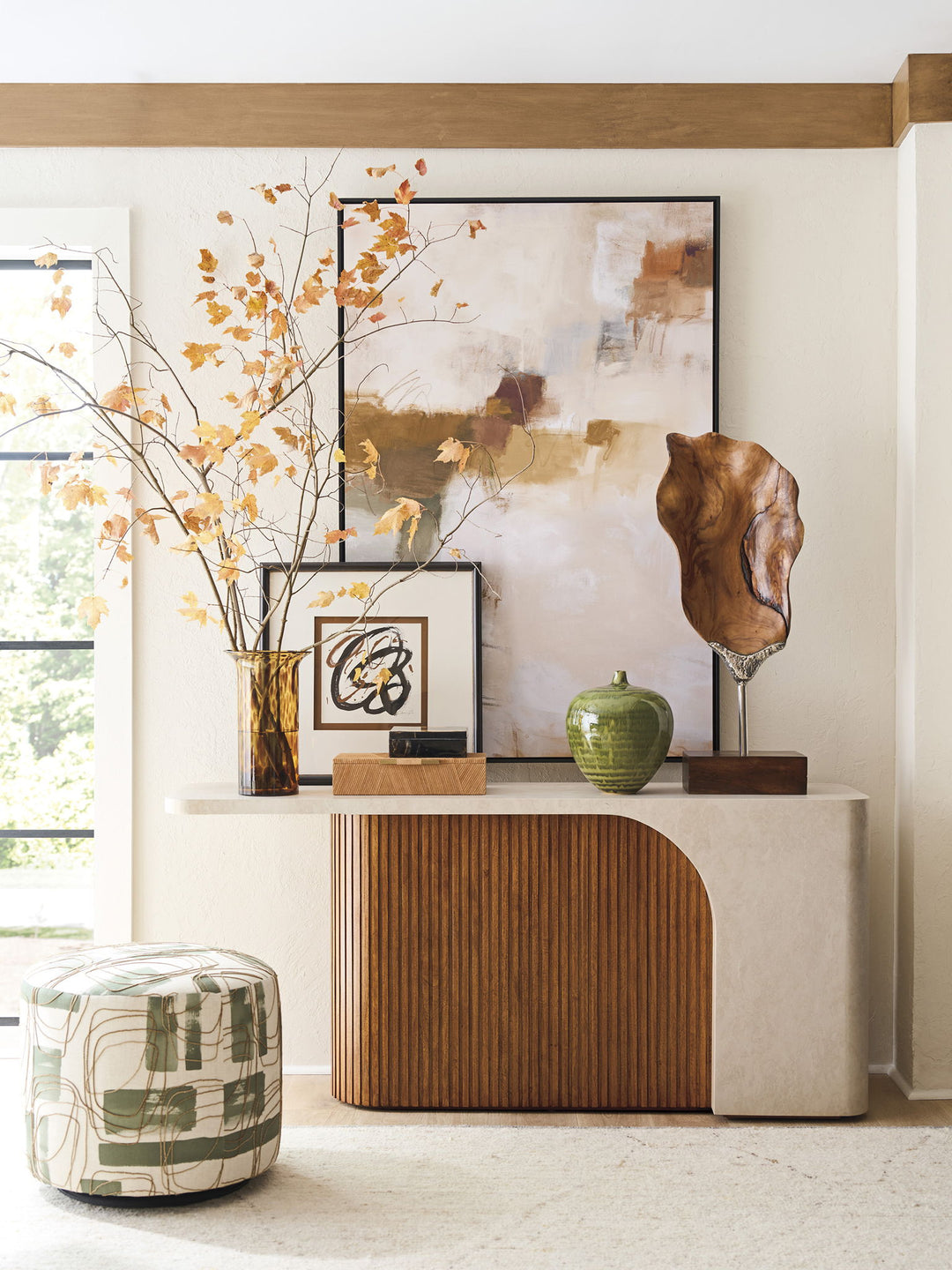 La Costa - Seabourne Console Table - Beige / Dark Brown