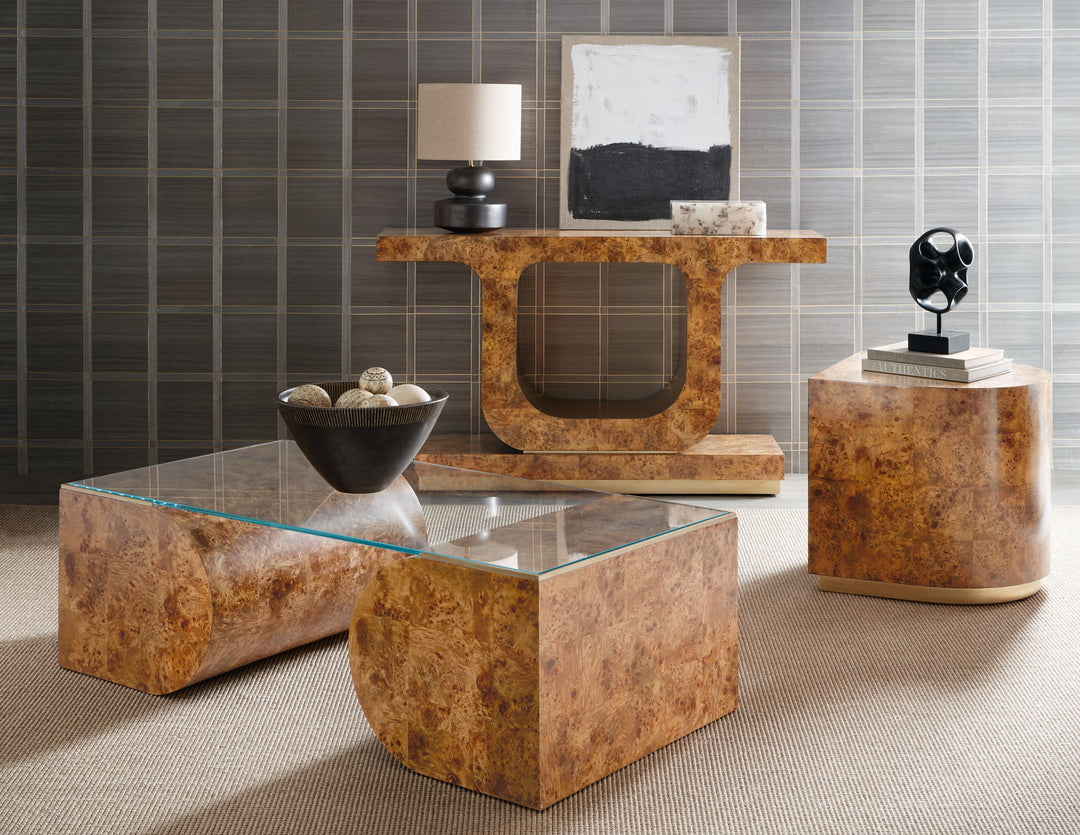 Melange - Burlesque Accent Table - Light Brown