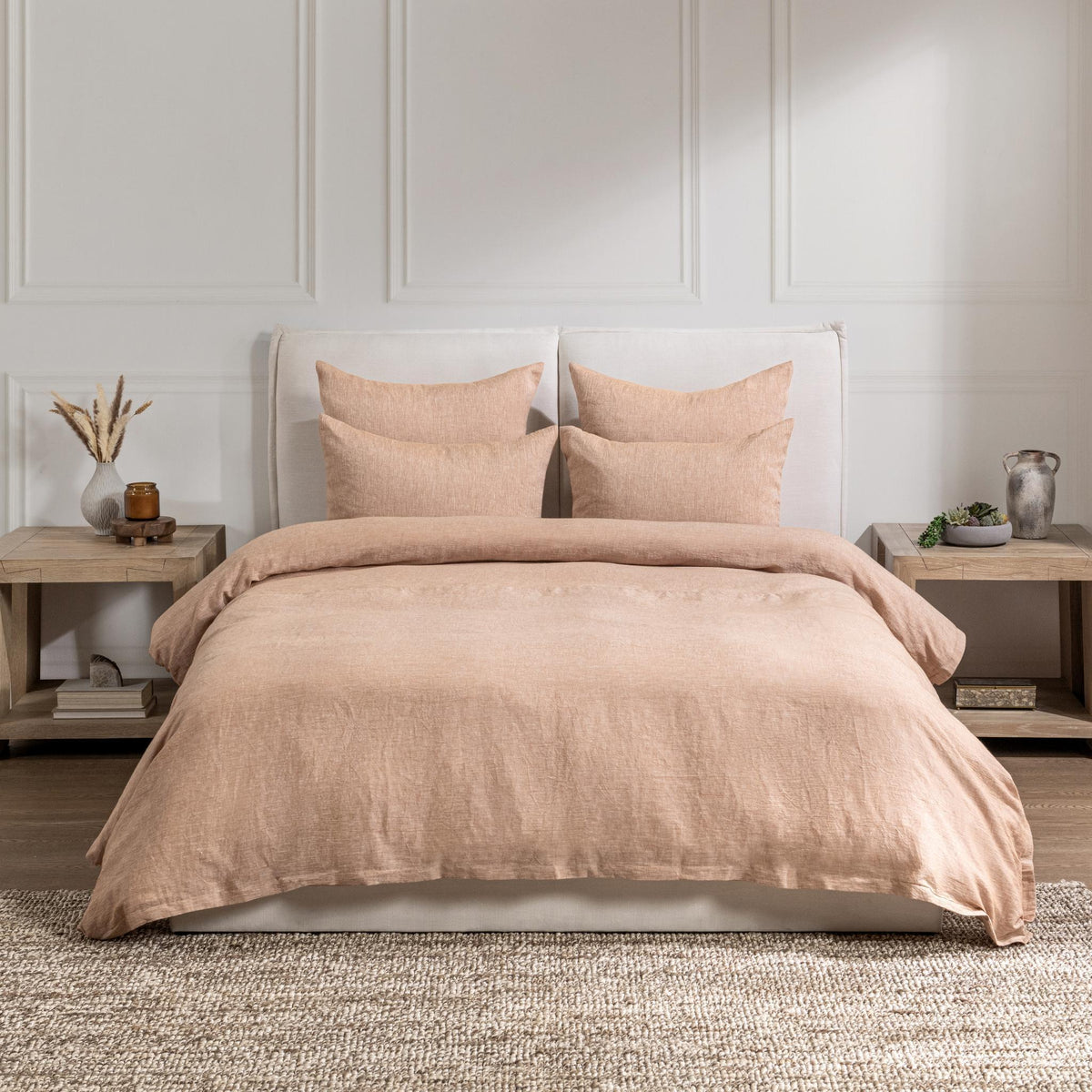 Jayson - Linen Cashmere Duvet King Set - Clay