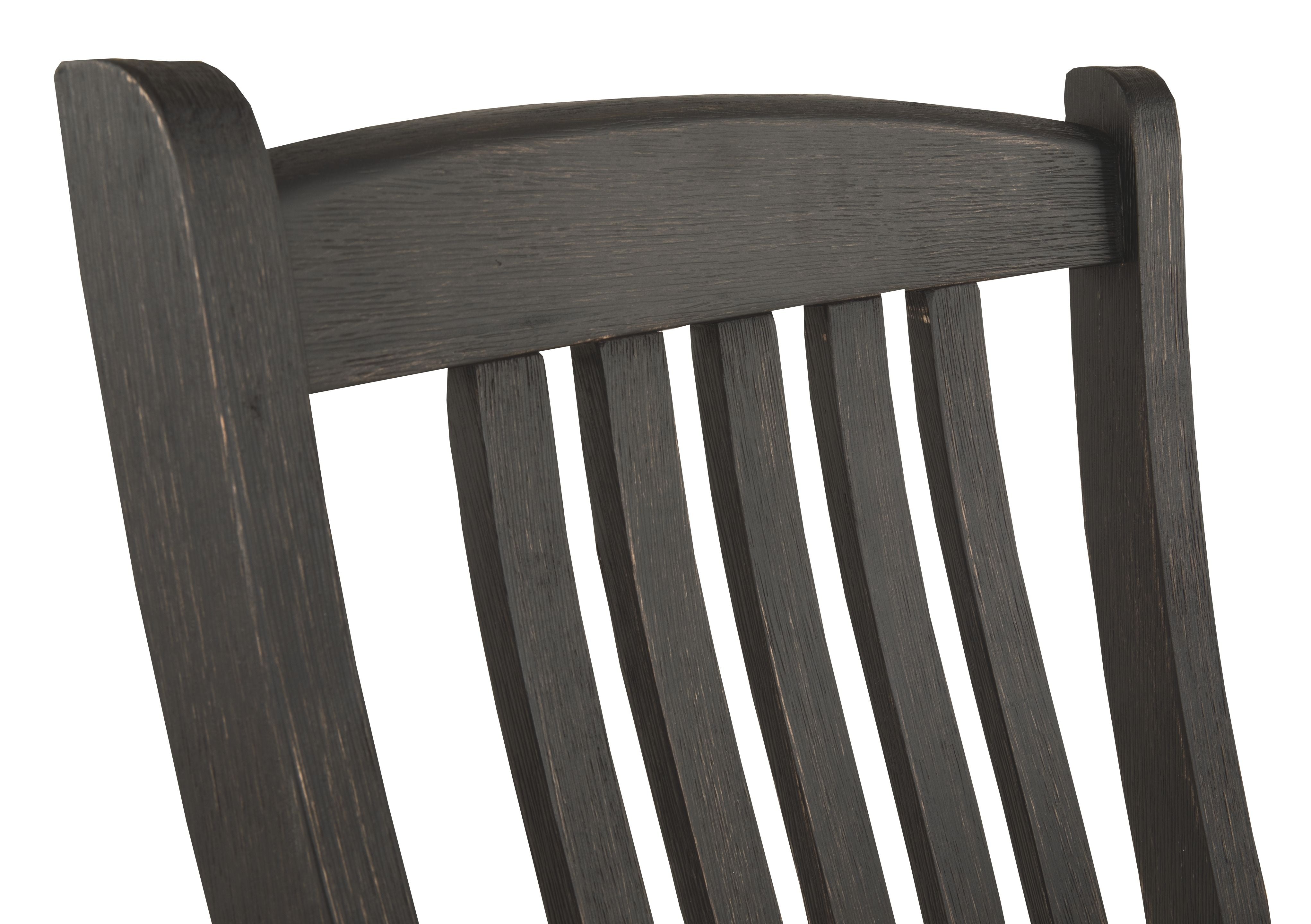 Tyler Creek - Dining UPH Side Chair (Set of 2) - Slatback - Black / Grayish Brown