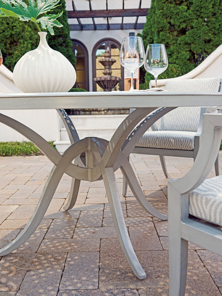 Silver Sands - Round Dining Table - Pearl Silver