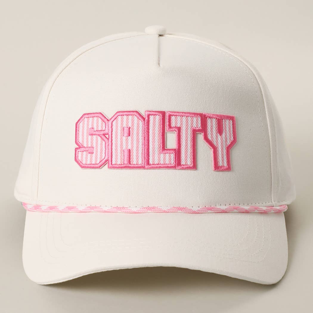 SALTY Embroidered Patch Rope Trucker Hat