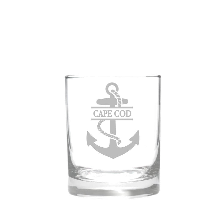 GLASSWARE - Anchor w Town Name: Stemless Wine Glass