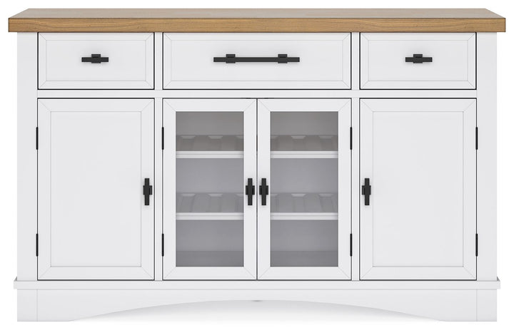 Ashbryn - White / Natural - Dining Room Server
