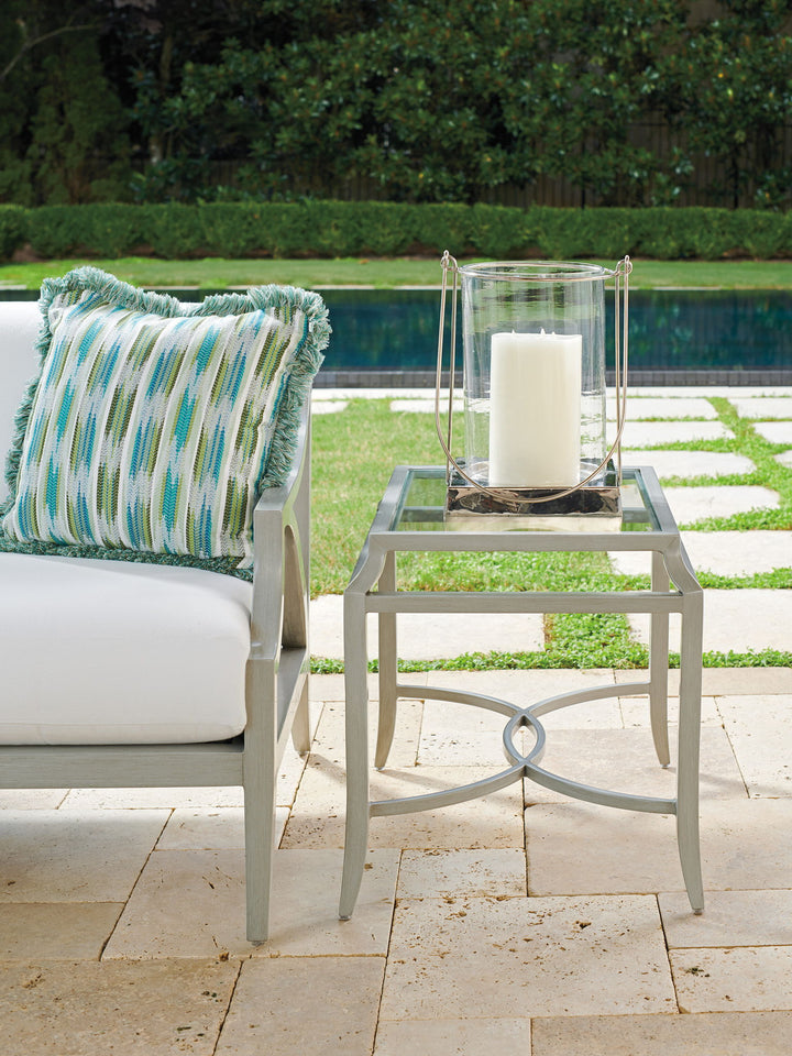 Silver Sands - Rectangular End Table - Pearl Silver