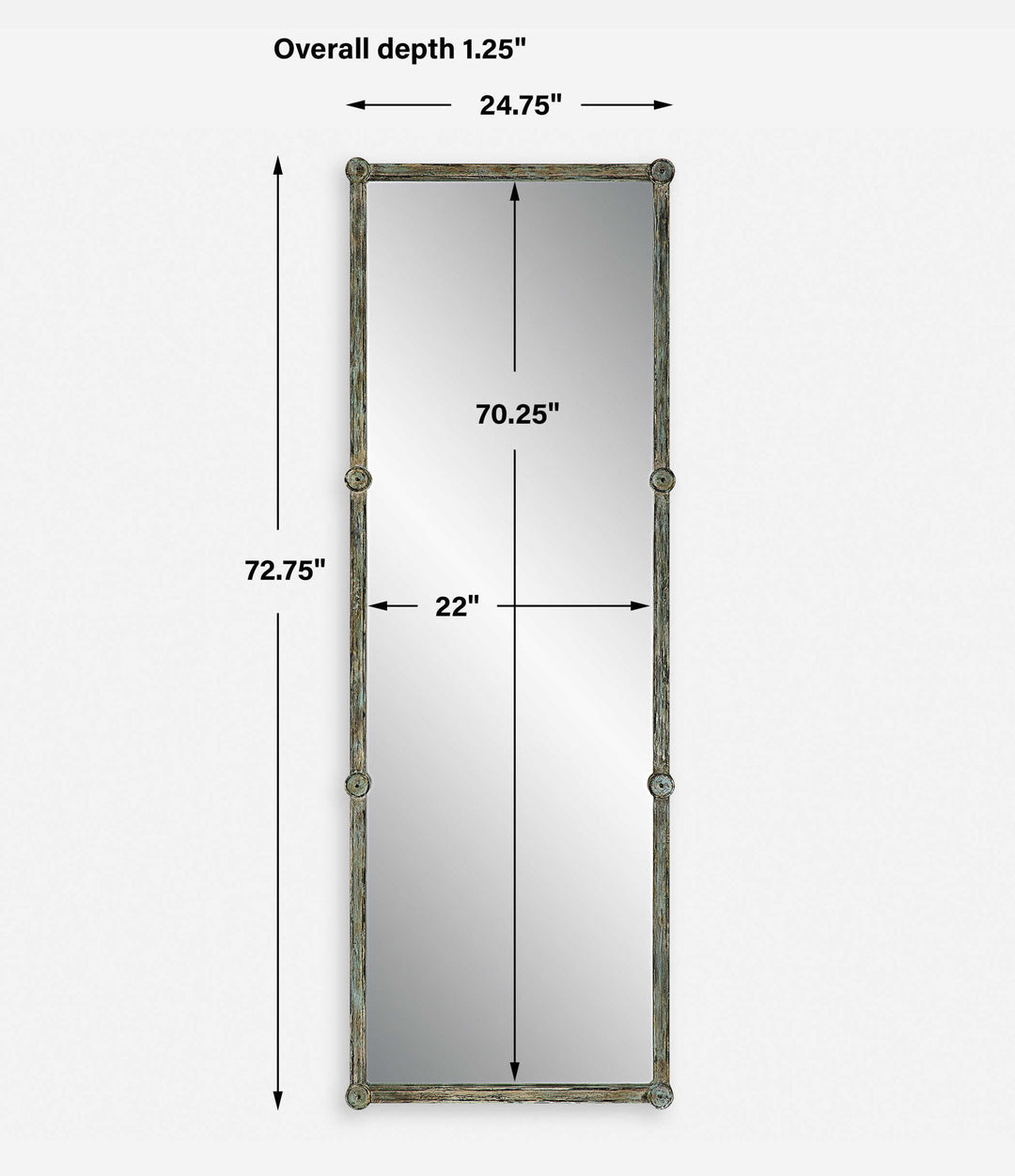 Gattola - Wash Dressing Mirror - Gray
