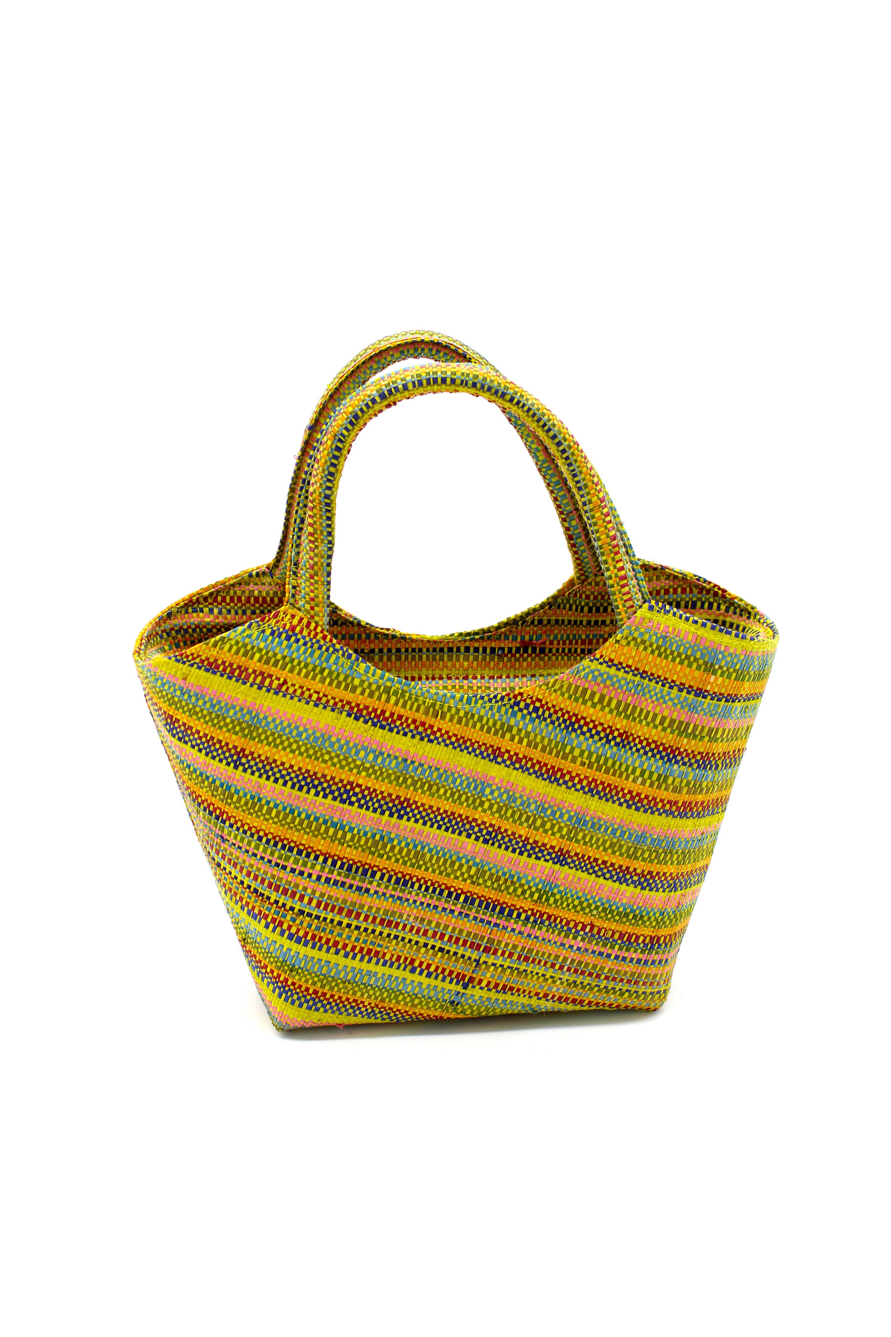 Little Betty Mini Straw Purse Zippered Handbag: Black