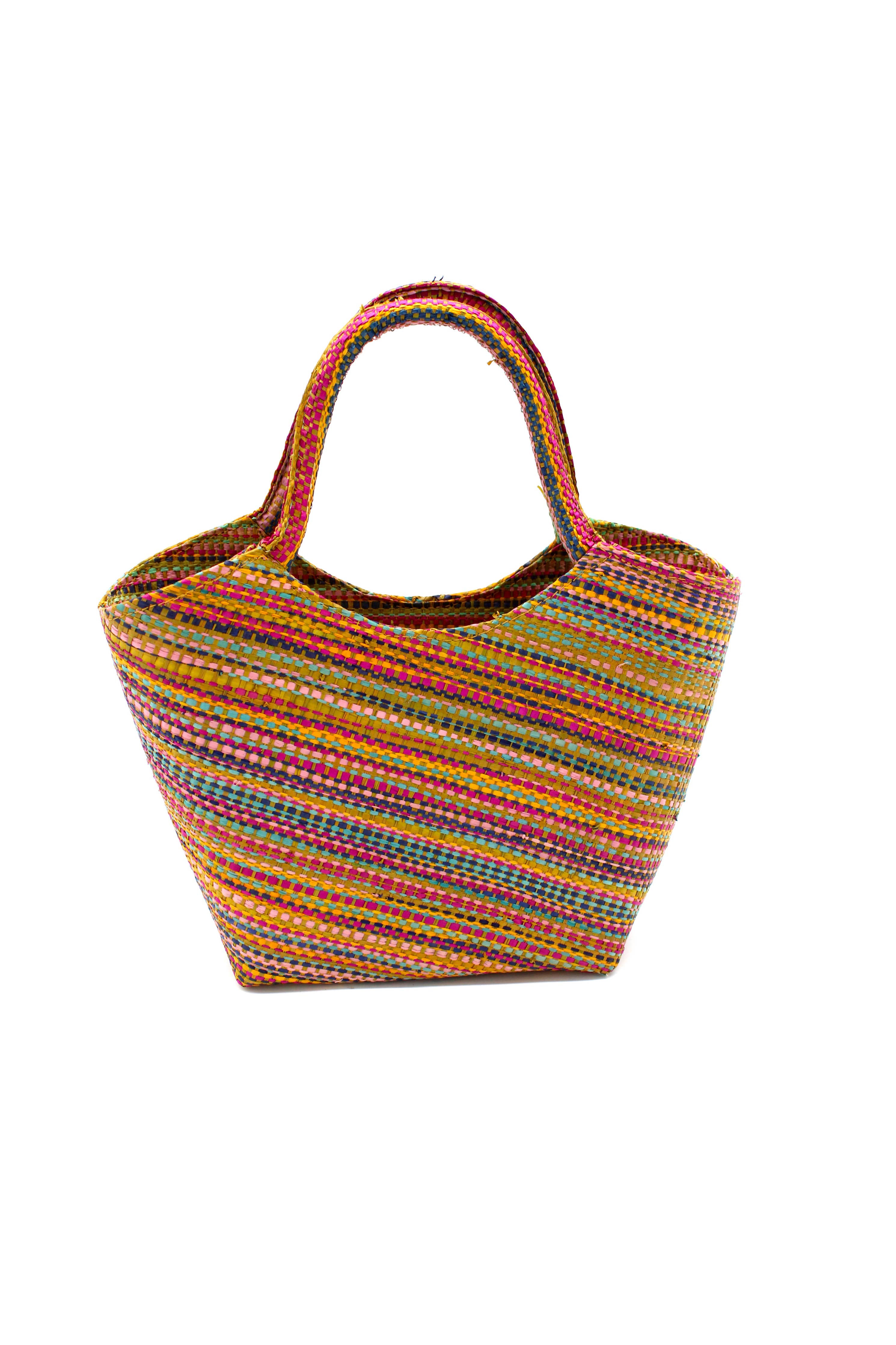 Little Betty Mini Straw Purse Zippered Handbag: Black