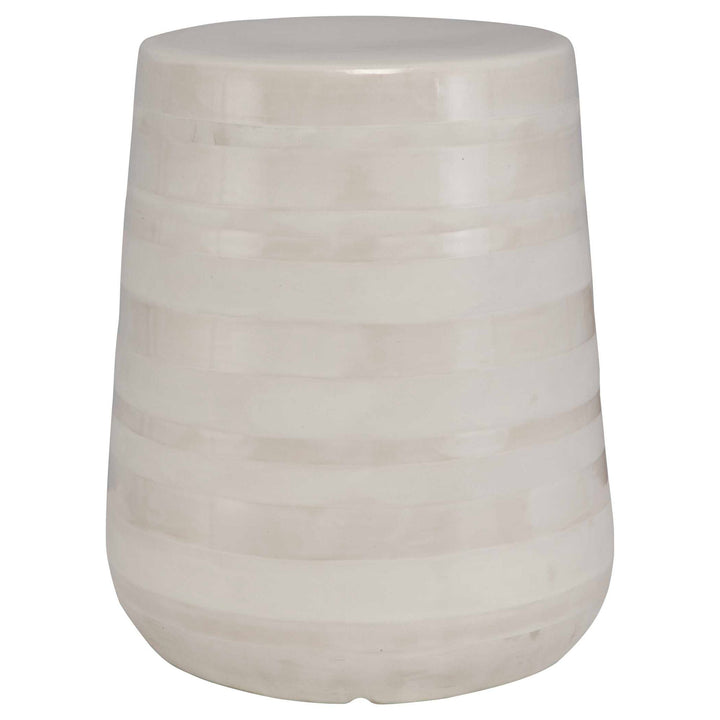 Desert Plains - Glaze Garden Stool - White