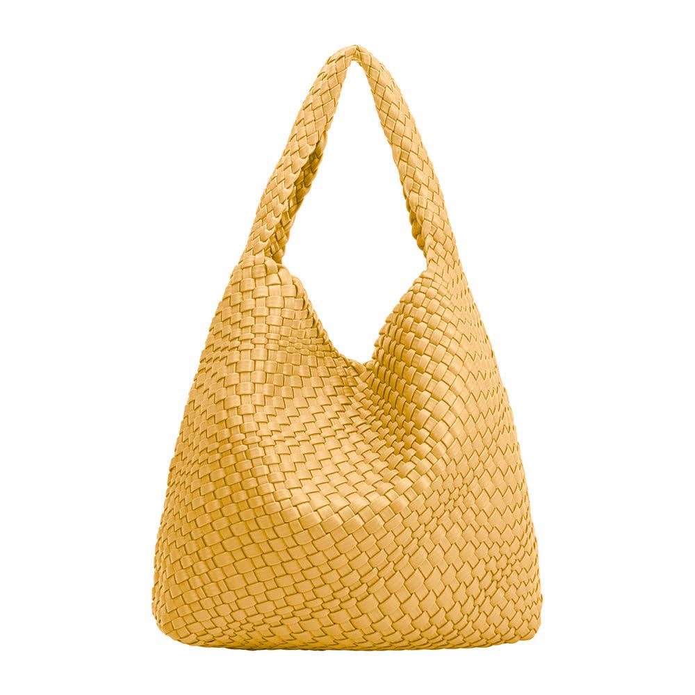 Johanna Yellow Recycled Vegan Shoulder Bag Pre-Order 1/30
