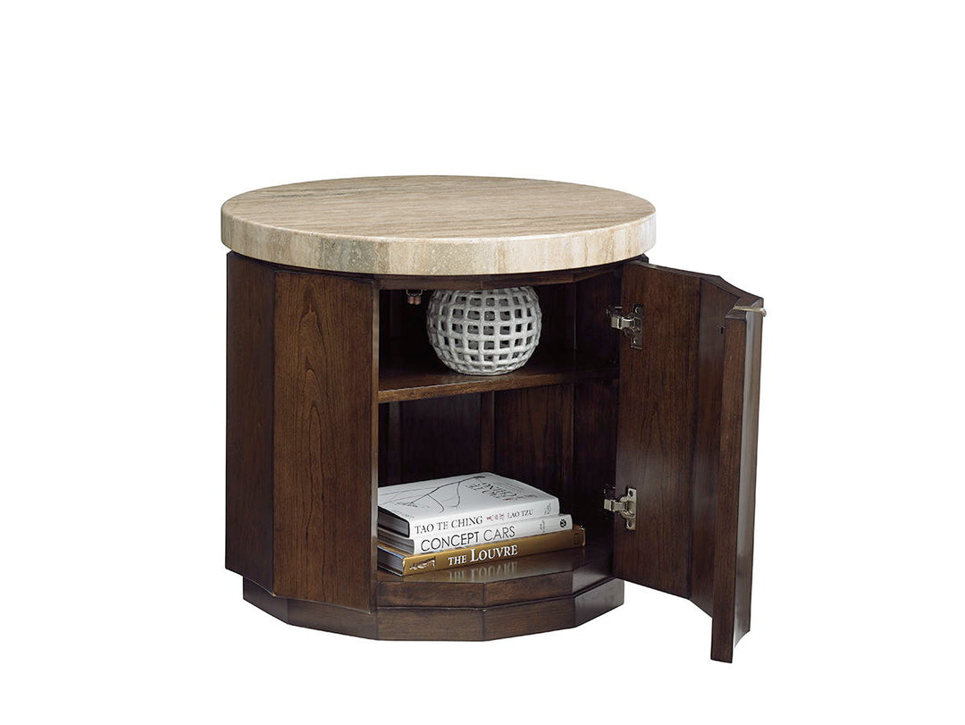 Laurel Canyon - Glendora Drum Table - Dark Brown