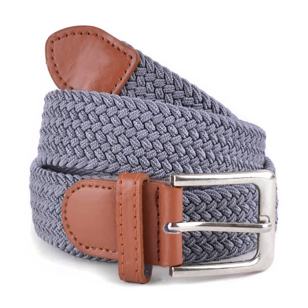 Men's Stretch Braided Woven Belts: OLI / L