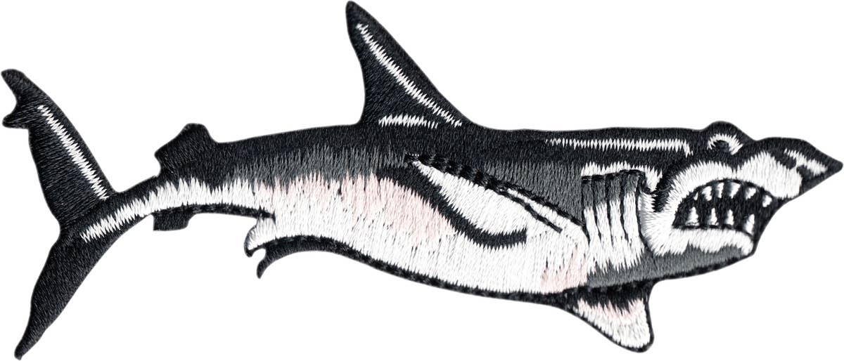 Patch - Fish - Ferocious Great White Shark Swimming