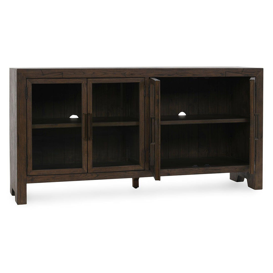 Troy - Reclaimed Oak 4 Door Buffet - Suede Brown