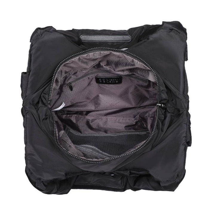Illumine Woven Nylon Tote: Nude