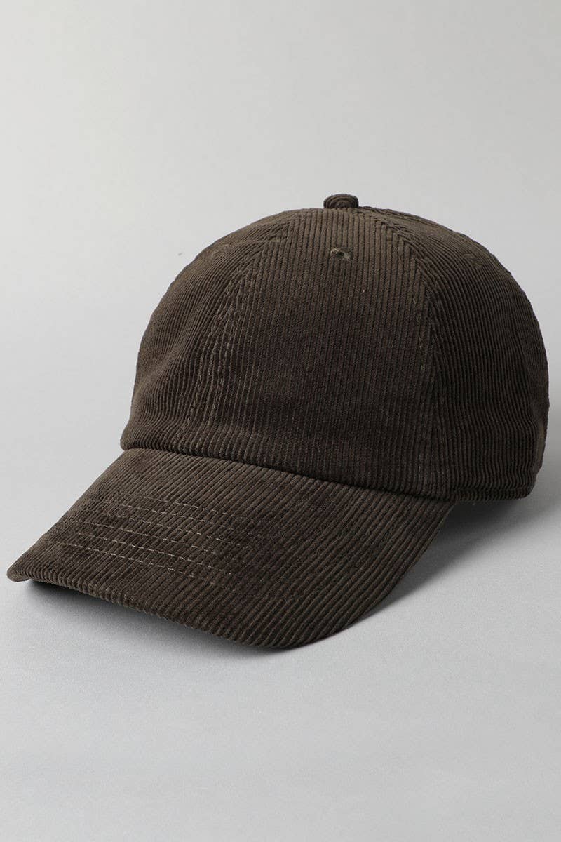 Corduroy Adjustable Cotton Baseball Cap Dad Hat