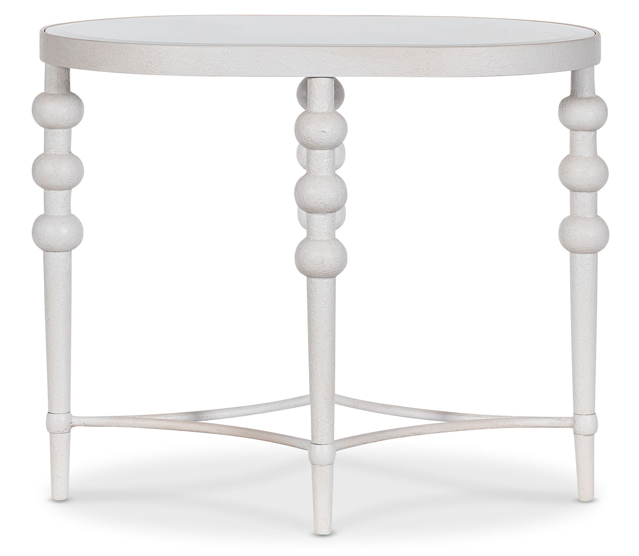 Melange - On The Bright Side Oval End Table - White