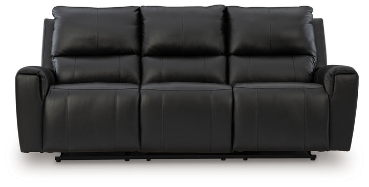 Glossmore - Black - Reclining Sofa