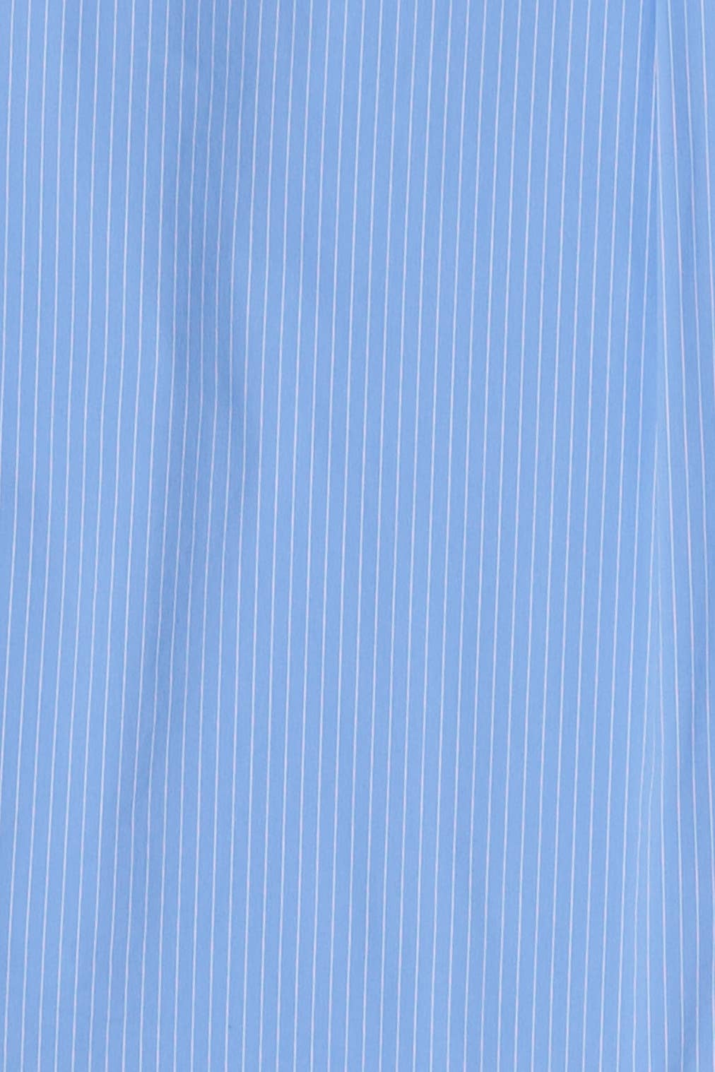 The Annalise Top | Pinstripe Button-Down Top: BLUE/WHITE / LARGE