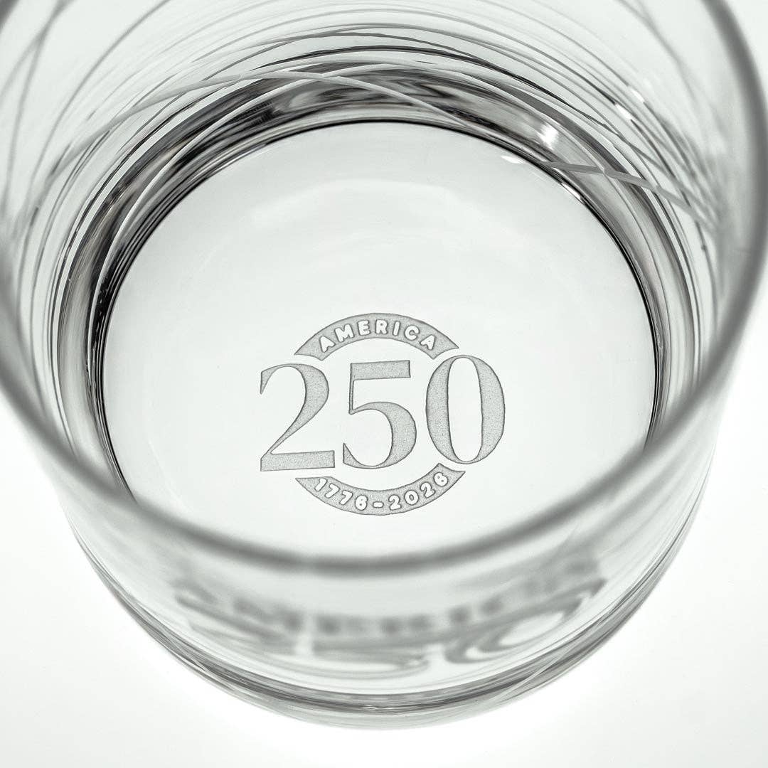 America250™ Longitude 10oz On the Rocks Whiskey Glass | Set of 12