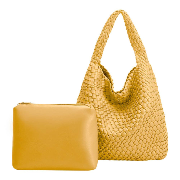 Johanna Yellow Recycled Vegan Shoulder Bag Pre-Order 1/30
