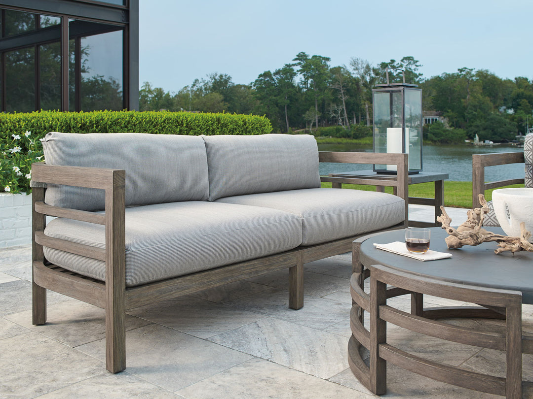 La Jolla - Wood Sofa - Dark Gray