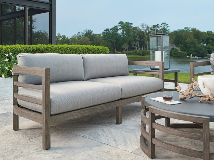 La Jolla - Wood Sofa - Dark Gray