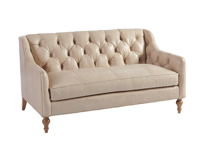 Barclay Butera Upholstery - Hyland Park Leather Settee - Beige