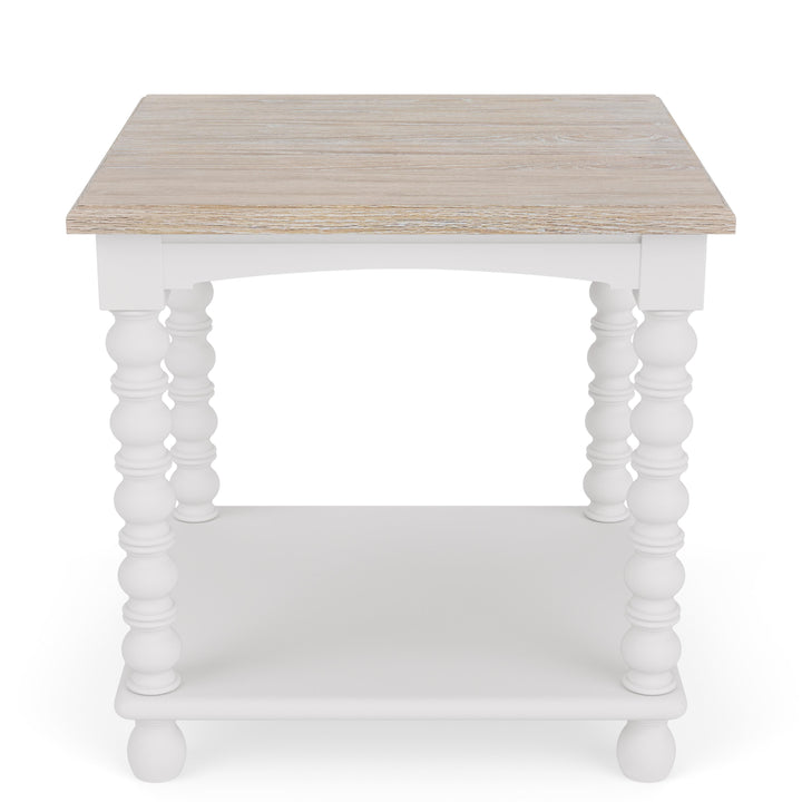 Rosalie - Rectangular Spindle Side Table - White