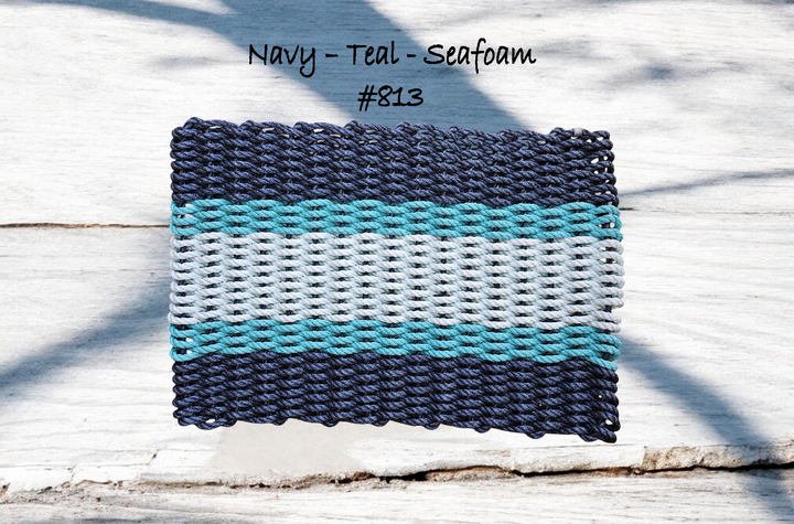 813 The "Original" Handcrafted Woven Maine Lobster Rope Door Mat: Small 18" x 30" #813
