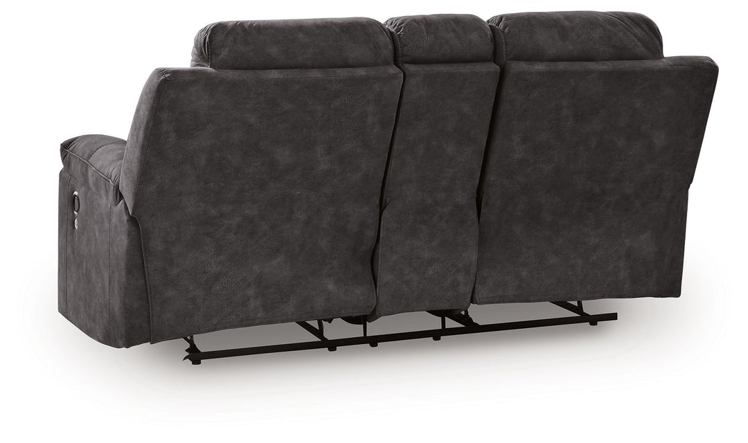 Brysonview - Double Reclining Loveseat With Console - Charcoal