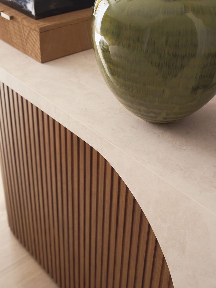 La Costa - Seabourne Console Table - Beige / Dark Brown