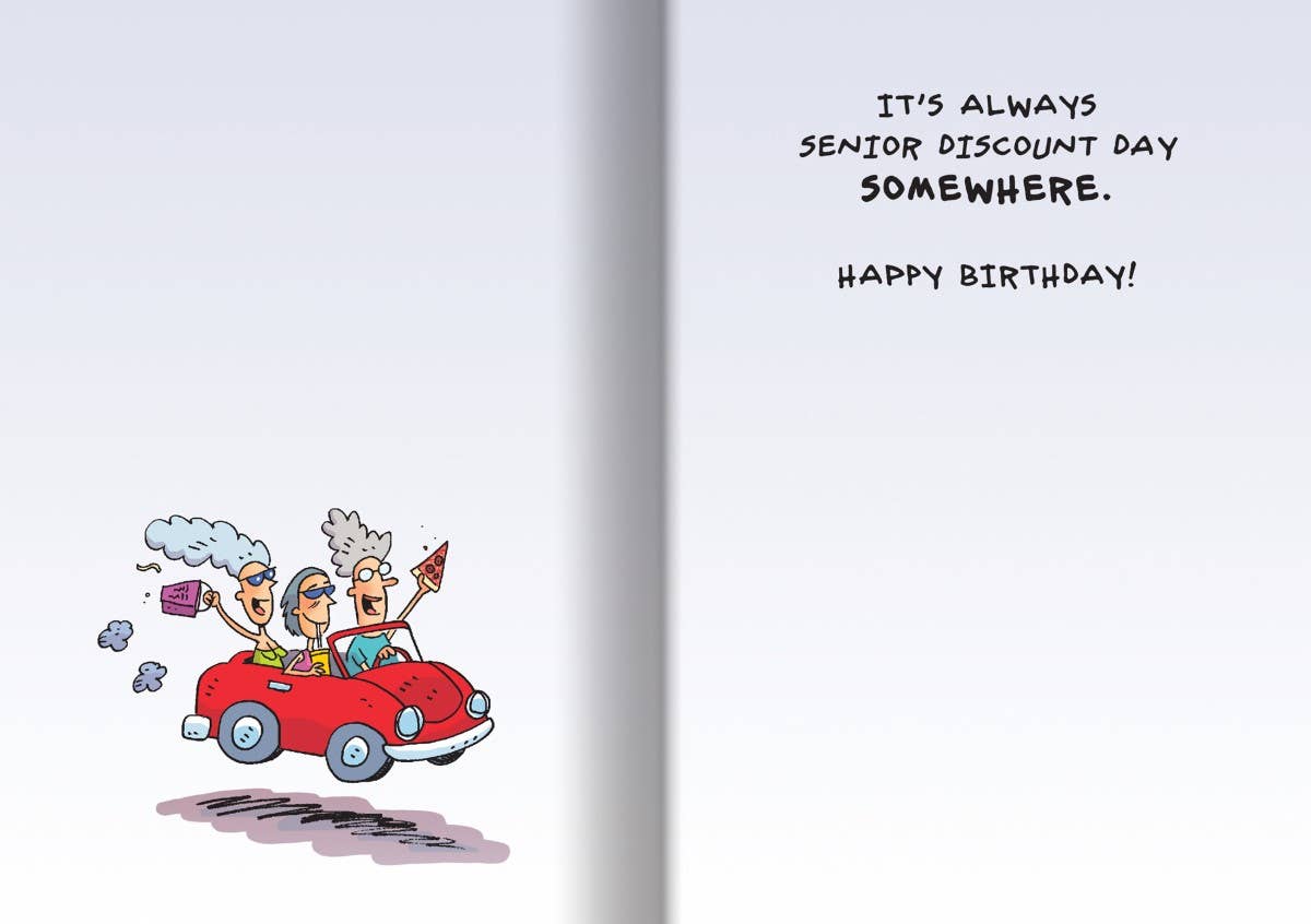 Senior Discount Birthday Card - 8285