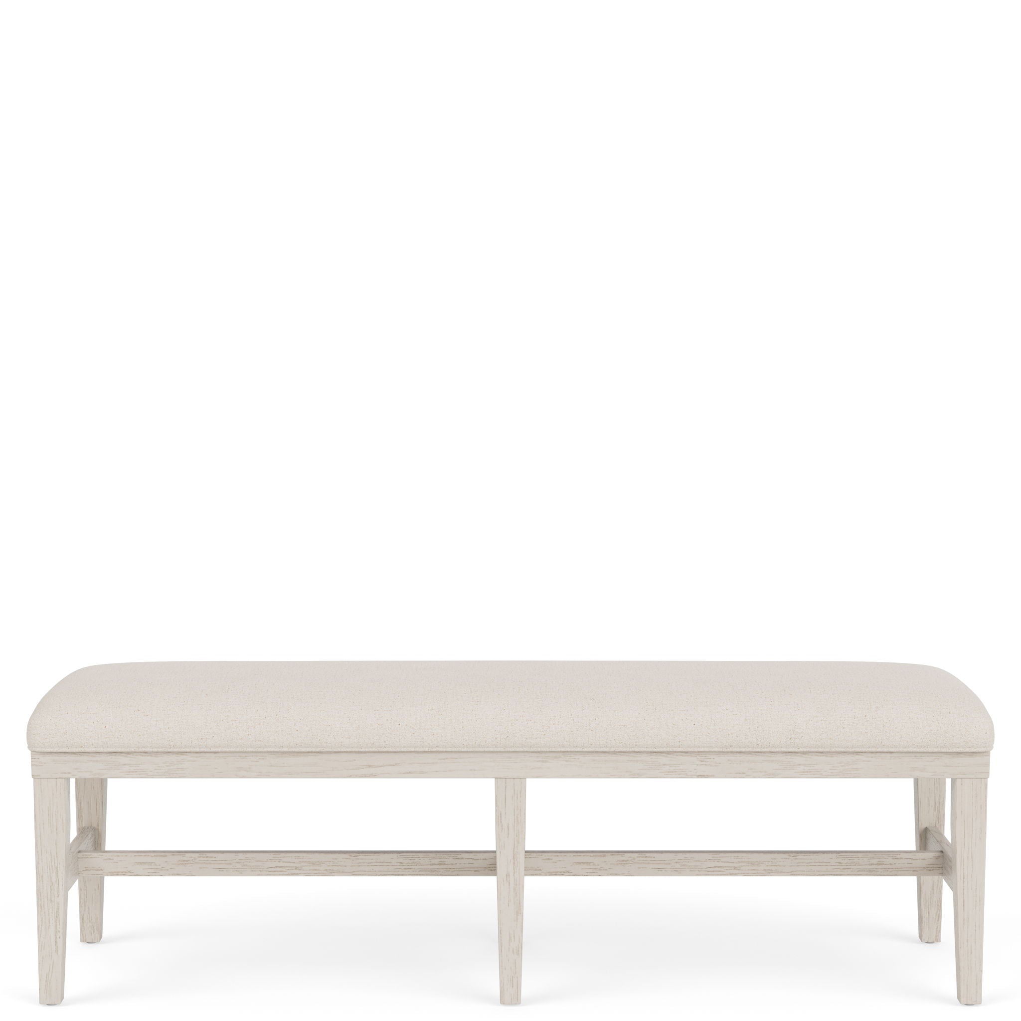 Glenndale - Upholstered Dining Bench - Aged White / Wheat